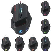 Игровая мышь 3200 dpi 7D светодиодный оптическая USB Проводная профессиональная игровая Регулируемая мышь для ПК ноутбука игровая мышь