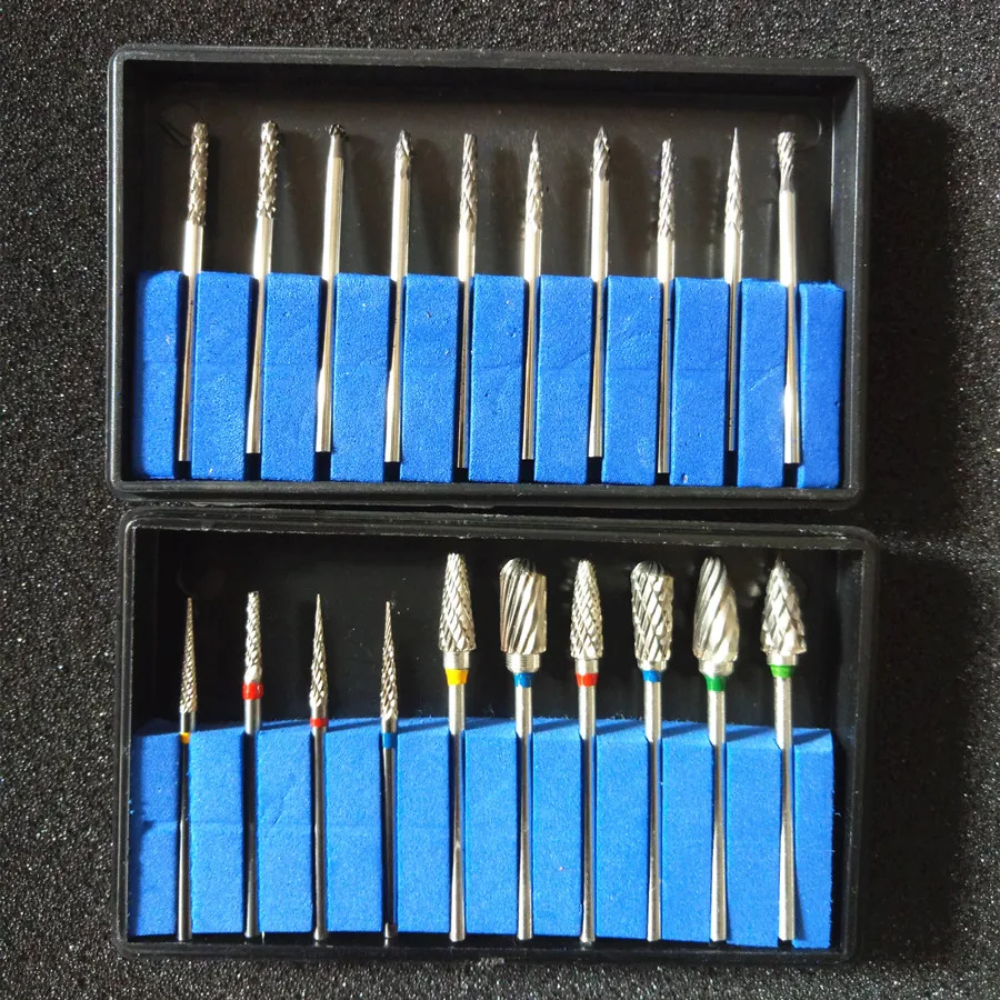 Conjunto de Brocas Dentárias de Aço Brocas de Carboneto de Tungstênio para Laboratório Material de Tungstênio e Aço para Moagem