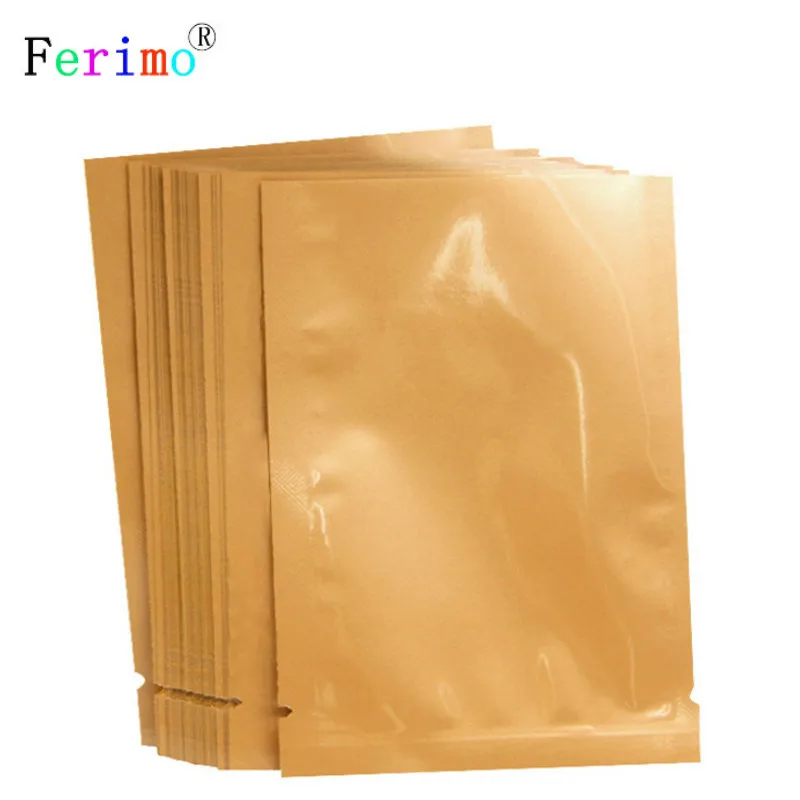 Ferimo 100pcs Orange small heat seal bag packaging storage plastic