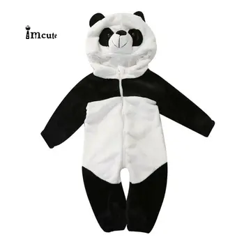 

2019 New Hot Sale Boy Girl Kids Warm Winter Panda Animal Overall Thicken Romper Clothes 0-3Y
