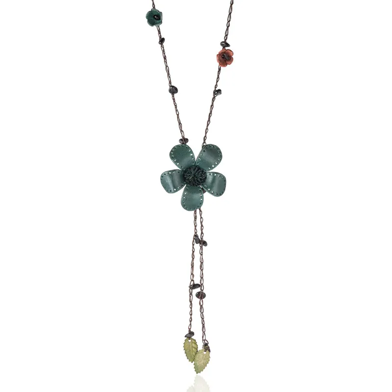 WNGMNGL-Beautiful-Women-Jewelry-Handmade-Genuine-Leather-Flower-Leaves-Pendant-Necklace-Long-Chain-Collares-Mujer-Bijoux(5)