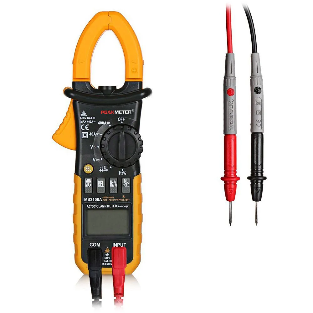 PEAKMETER MS2108A Digital Clamp Multimeter AC DC Voltage and Current
