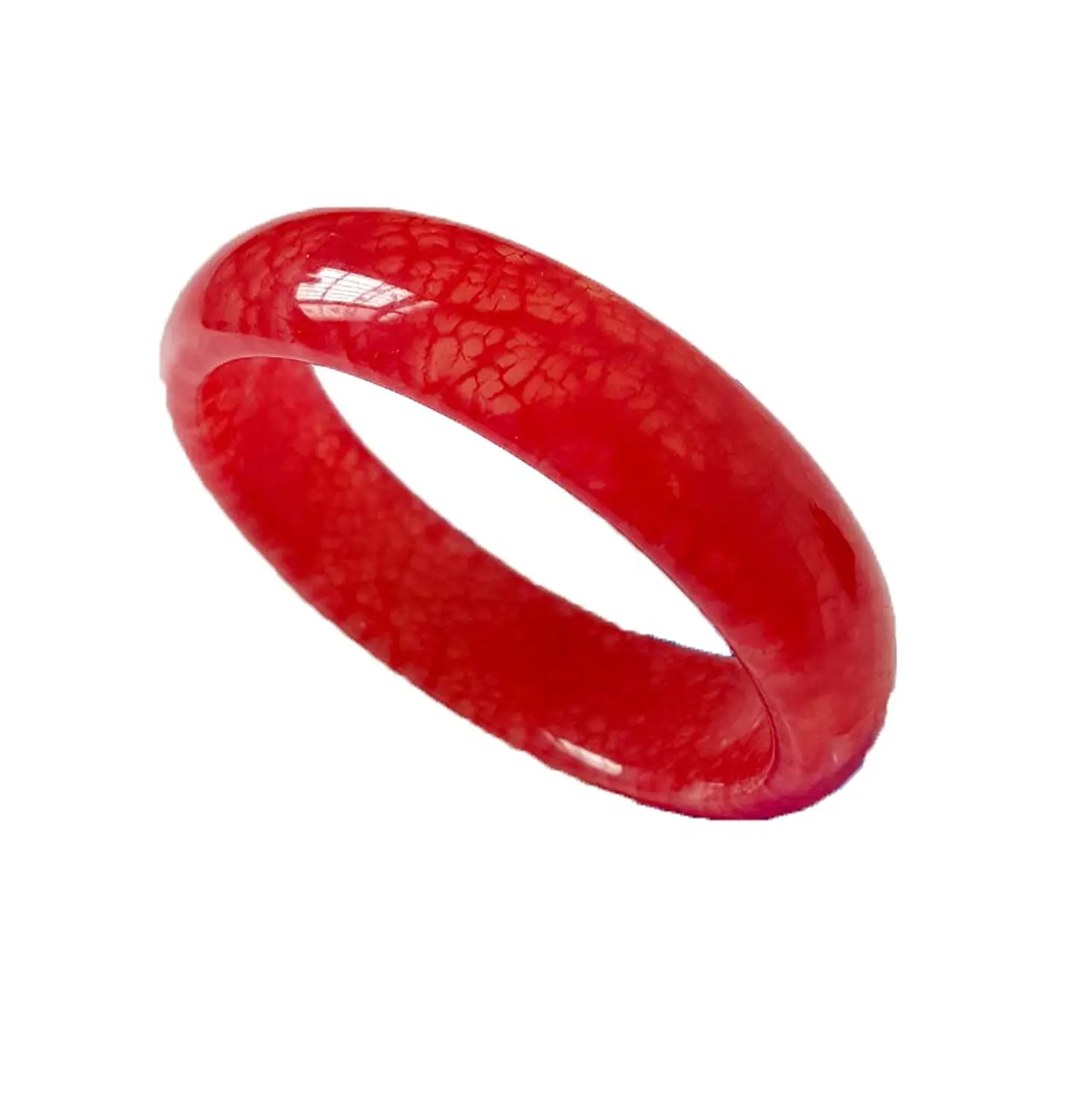 Natural Red Jade Wide Bracelet Fashion Temperament Jewelry Gems