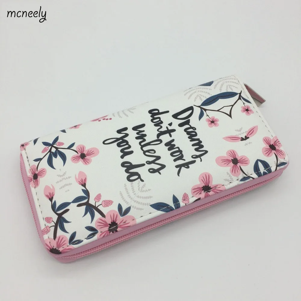 

Hot Selling Flower Letter Pattern Lovely Long Women Wallet Clutch Purse Wallet Purse For Women Purse Card Holders Wallet