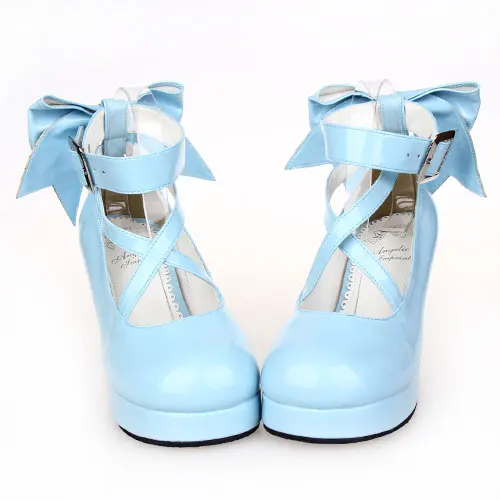Douce forme multi Lolilloliyoyo Princesse Robe An9803 Ciel Shose Lolita Arc Plate Antaina Cosplay Chaussures Pu qUzVMSp