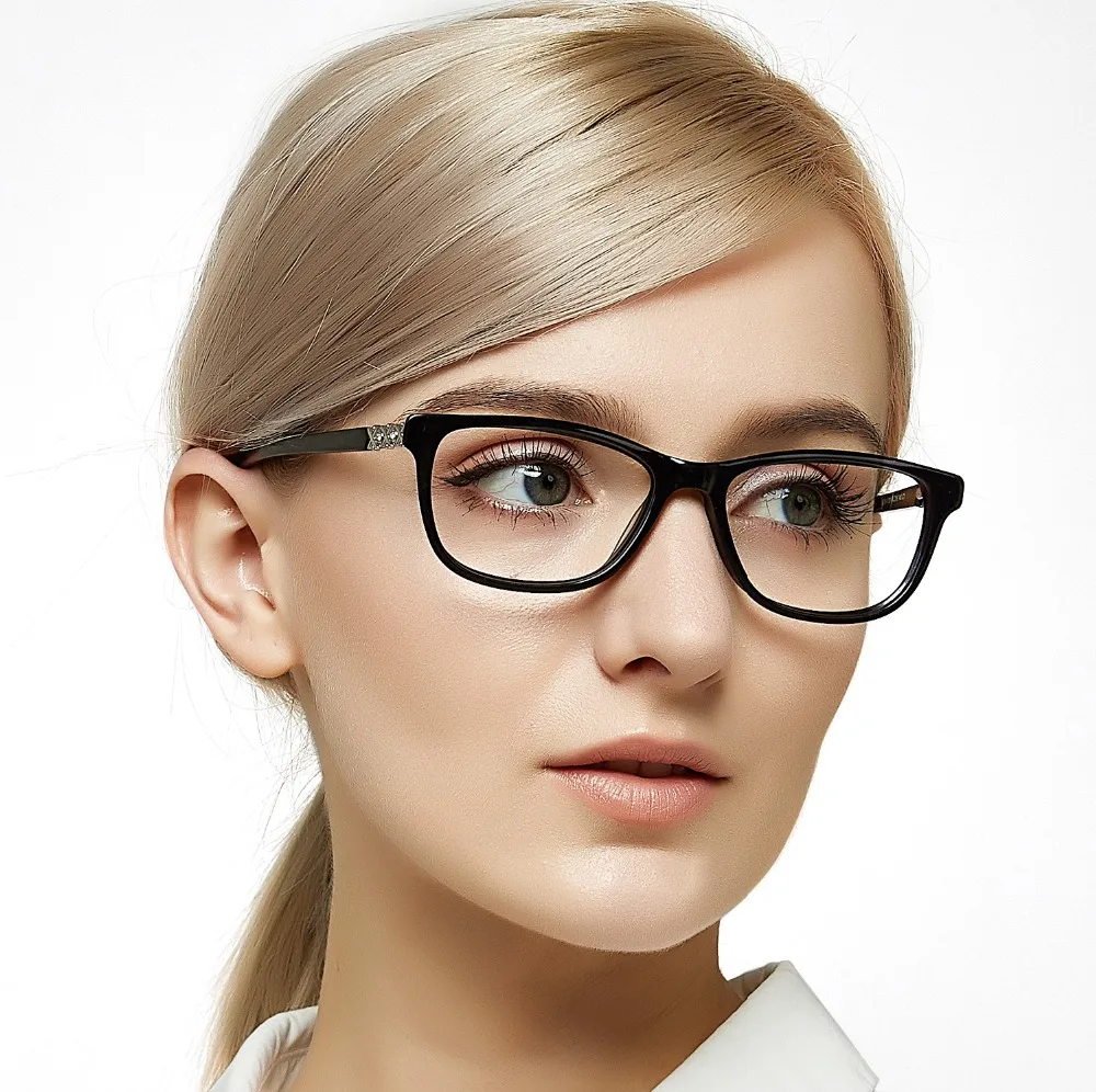 

Fashion Diamond Clear Eyeglasses Frames Women Office Myopia Optical Eyewear Frame Nerd Spectacles Frames MARE AZZURO OC7029