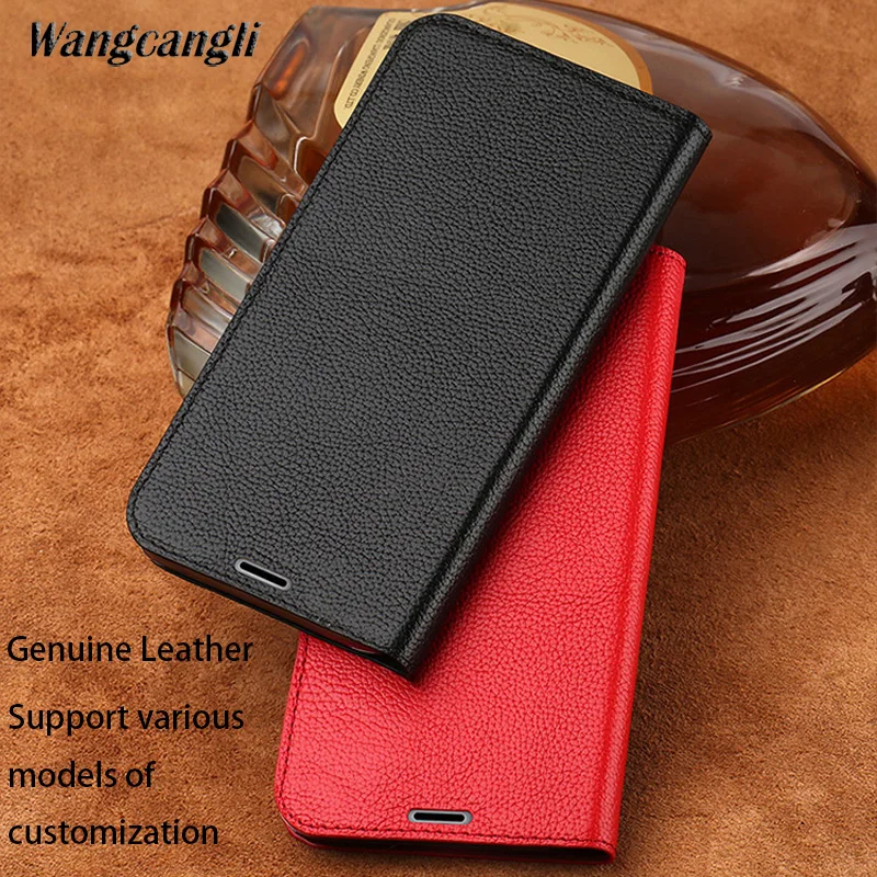 

Wangcangli Ultra-thin lychee texture phone case for Samsung galaxy s8 all hand-made flip mobile phone protection case