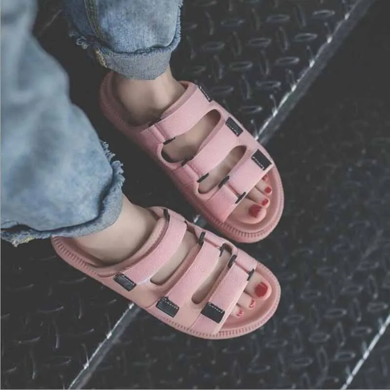 

Women Sandals 2019 New Women Summer Sandals Plus Size 43 Leather Flat Sandals Female Flip Flop Casual Beach Shoes Ladies