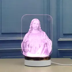 3D настольная лампа греческие светодио дный свет католической церкви Рождественский подарок внутреннего освещения deak абажур номер бюро