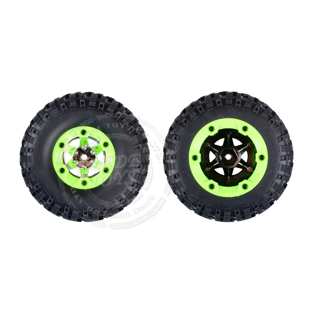 Cheap 2pcs Tires Wltoys 12428 12423 RC Car Spare parts 12428-0070/0071 Left and right tire Assembly 0057/0058 Tire