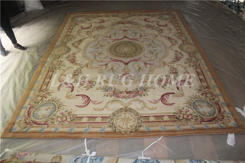 

Free shipping 9'x12' 90 Line Savonnerie Carpet, 100% New Zealand Wool handmade savonnerie rug, carpet highest level