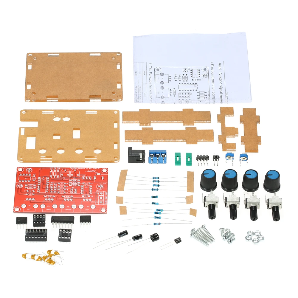 ICL8038 генератор сигналов DIY Kit синусоидальный треугольник квадратный пилообразный выход 5 Гц~ 400 кГц Регулируемая амплитуда частоты