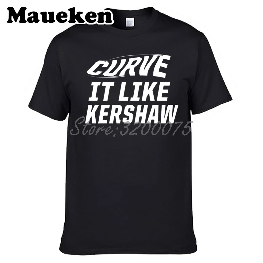 Мужская футболка Curve It Like Clayton Kershaw 22 Los Angeles Футболка мужская футболка с круглым вырезом W17082551 - Цвет: 1