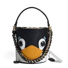 Женская сумка-мессенджер, дизайнерская сумка через плечо, роскошные сумки в форме пингвина, сумка-мешок с цепочкой, индивидуальный дизайн