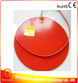 

3D Printer Heated Bed Silicone Rubber Heater 230v 800w Diameter 400*1.5mm 100k thermistor on pad 1000mm lead wire XD-H-M-207