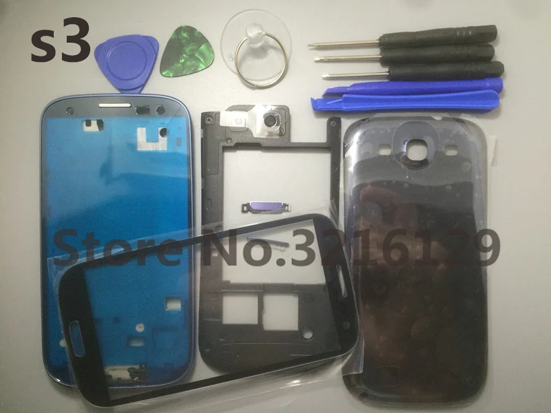 Для samsung Galaxy S3 i9300 9300i Корпус задняя крышка батареи i9305 полный корпус lcd рамка