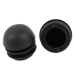 2 шт. 25 мм Диаметр пластиковая круглая трубка вставки концевые заглушки колпачки Черный