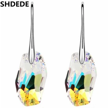 

SHDEDE Crystal from Swarovski Long Drop Dangle Earrings Fashion Bride Party Jewelry Gifts For Women Female Eardrop -10732