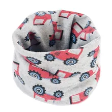 Новинка года, детский хлопковый шарф, детский шарф для девочек, для мальчиков шарфы с героями мультфильмов, детский воротник на весну и осень, волшебный шейный платок с круглым вырезом