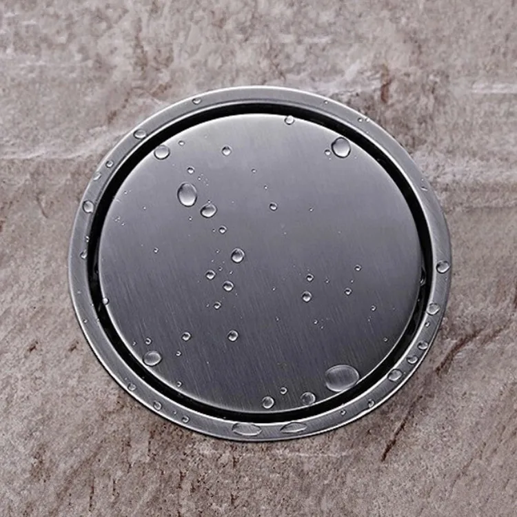 

2017 New 304 stainless steel round anti-odor floor drain bathroom hardware invisible shower floor drain