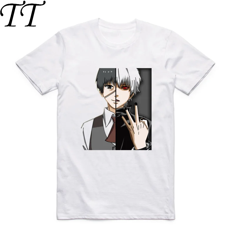 

Asian Size Men Women Printing Japanese Anime Tokyo Ghoul T-shirt Summer Casual O-Neck Short Sleeves Ken Kaneki T-shirt HCP4089