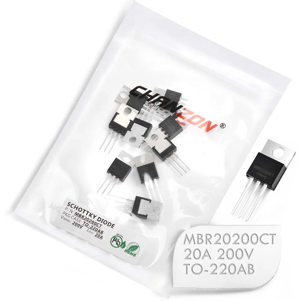 (10 шт.) Chanzon MBR20200CT выпрямитель Шоттки диоды 20 A 200 В приблизительно (до 220) Ампер