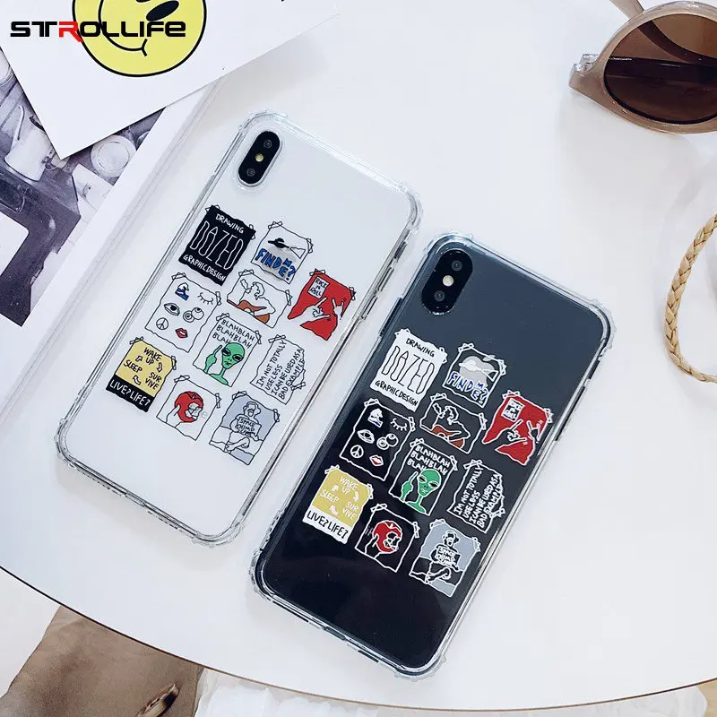 

STROLLIFE Cool Jigsaw Puzzle Phone Case for IPhone X XS Max XR Funny Pattern Cover for IPhone 6 7 8 Plus Soft TPU Shell