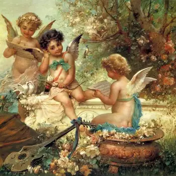 

Luxury oil painting wallpaper 3d family/kids novetly household wallpaper small angel photo fresco mural wallpaper home decor
