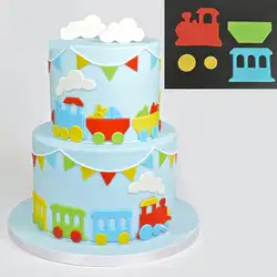 Sugarcraft поезд Пластик Фондант Резак торт Фондант Плесень