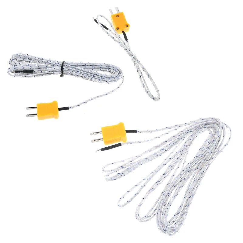 

1pcs K-type Test Length 0.5m/4m/5m Wire Temperature Thermocouple Sensor Probe Tester line High Quality