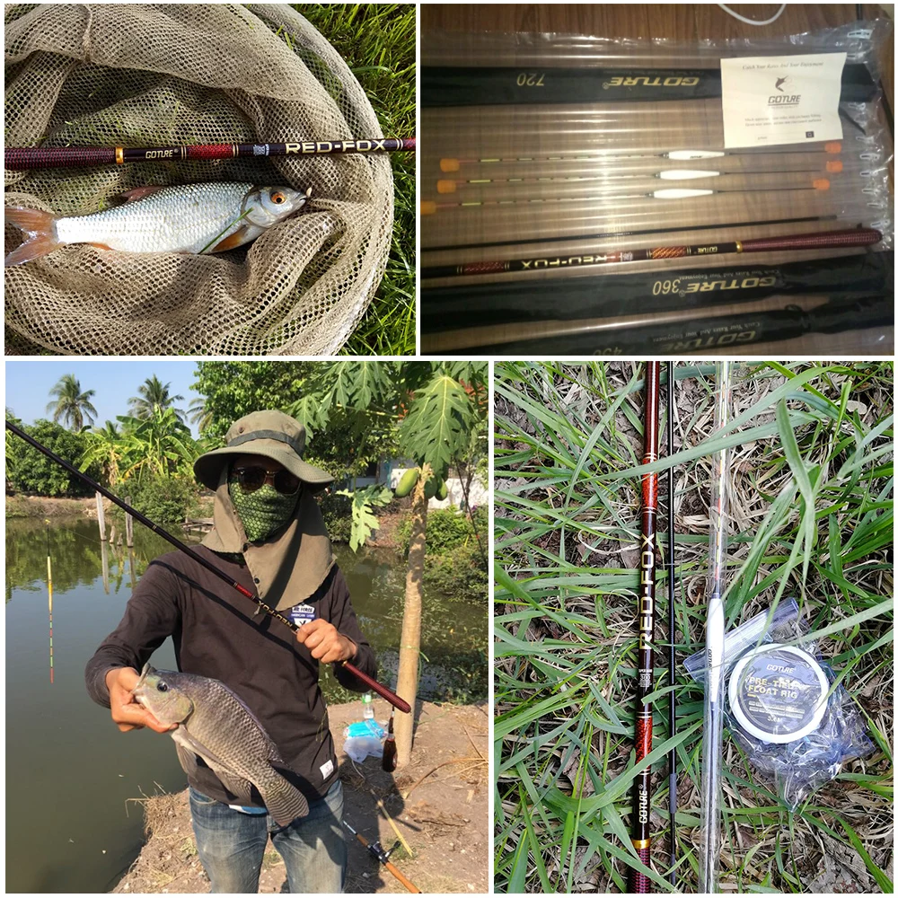 Goture Carbon Fiber Telescopic Fishing Rod Kit 3.0-7.2M Stream Fishing Rod with Spare Tips, Fishing Float Rig Set vara de pesca Goture Carbon Fiber Telescopic Fishing Rod Kit 3.0-7.2M Stream Fishing Rod with Spare Tips, Fishing Float Rig Set vara de pesca