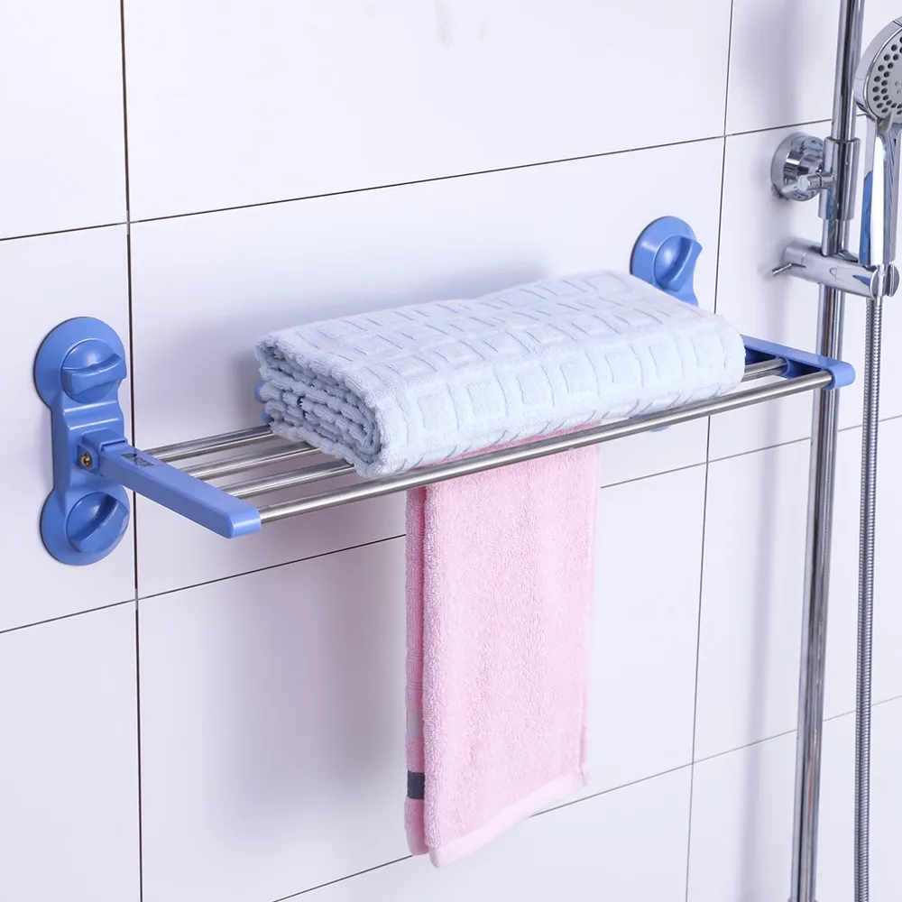 67 см присоска полотенцесушитель в ванную вешалка для хранения полка бар 4 стержня подвесная вешалка для полотенец рельсовая полка для ванной комнаты DQ1611/CD