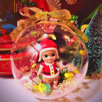 

15 PCS Transparency Balls Plastic Hanging Tree Ball Bauble Candy Case Vase Christmas Party Home Decoration 4cm 5cm 6cm