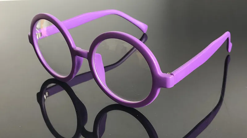 purple(-400) Винтажный круглый оверсайз 50 мм Mypoia стеклянный полный обод специально удобный-50-150-200-250-300-350-400-450-500-550-600 - Цвет оправы: purple(-400)