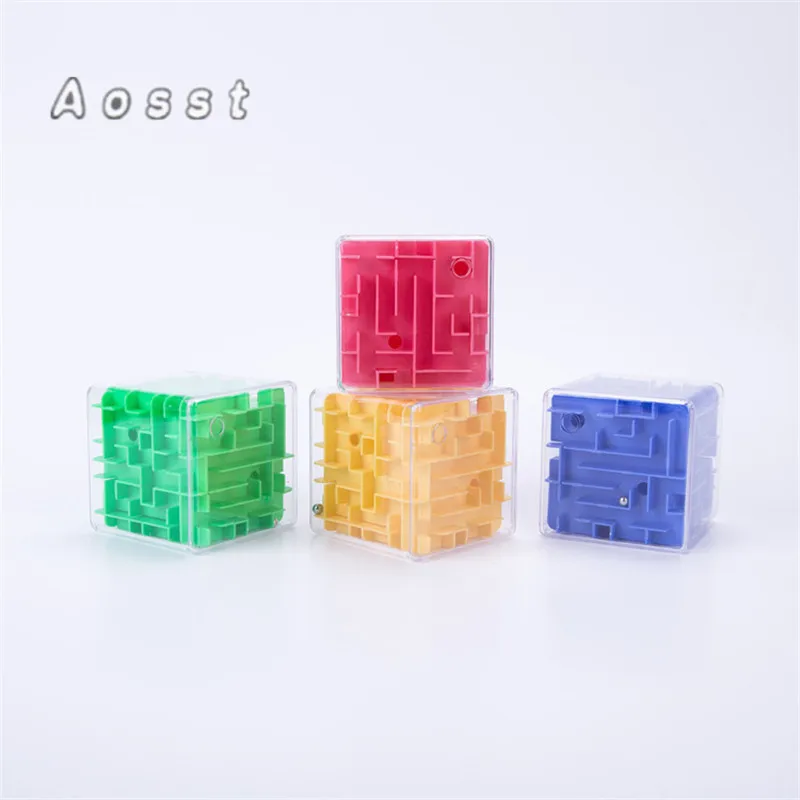 AOSST Labyrinth cube Maze Puzzle 3D Mini Cube of Speed ball rolling game Magic Toys Learning for children | Игрушки и хобби