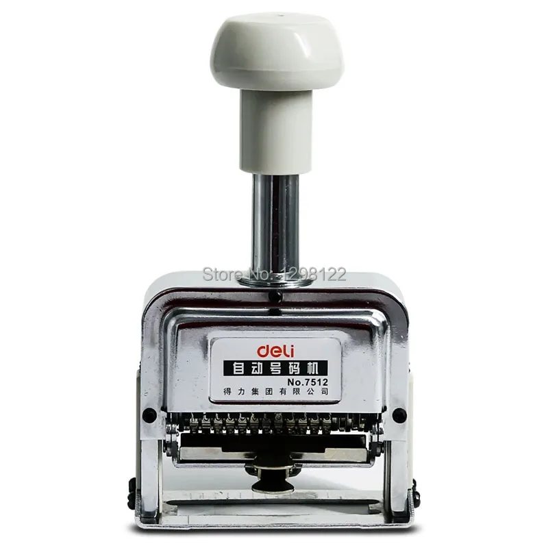 

Deli 12digits automatic numbering machine Stainless steel number printed Digit serial number stamp 7512