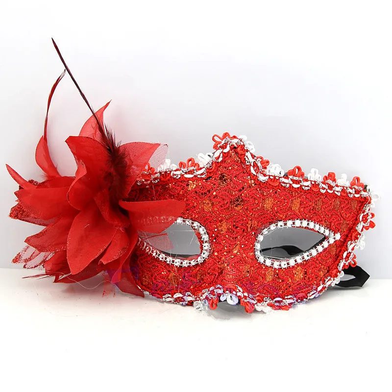 Принцесса маска на глаза для вечеринок перо Кружева Цветок Маскарад Бал карнавал сексуальный маскарадный костюм черный красный белый маска на Год Вечерние