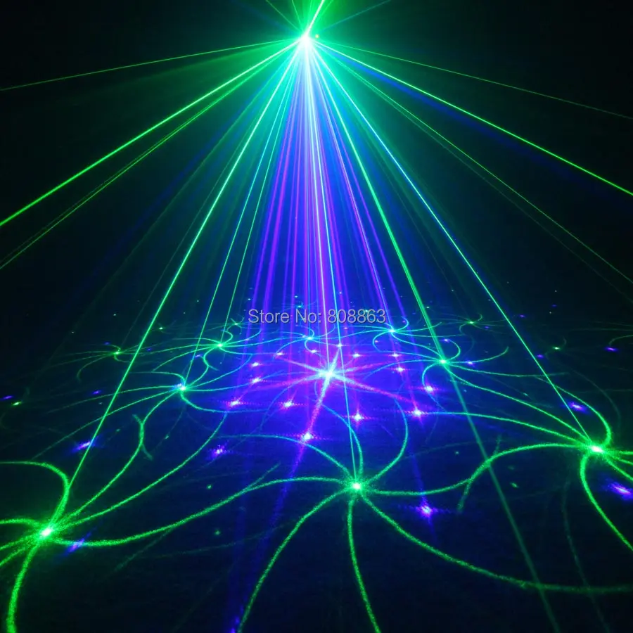 ESHINY عن الأزرق LED البسيطة G & B الليزر 48 أنماط العارض بار DJ نادي الرقص عيد الميلاد ديسكو المدرسة حزب أضواء للمسرح تظهر N6T152