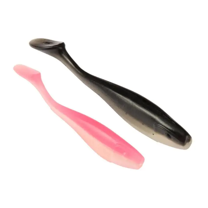

T Tail Soft Fish Bait Fishing Lure Back Groove PVC Artificial Bionic Baits
