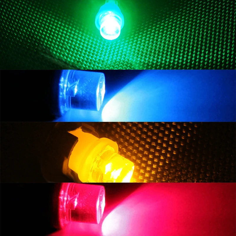 100pcs T10 194 168 W5W Car LED Light Lamp Bulb White+Blue+Red+Yellow+Green