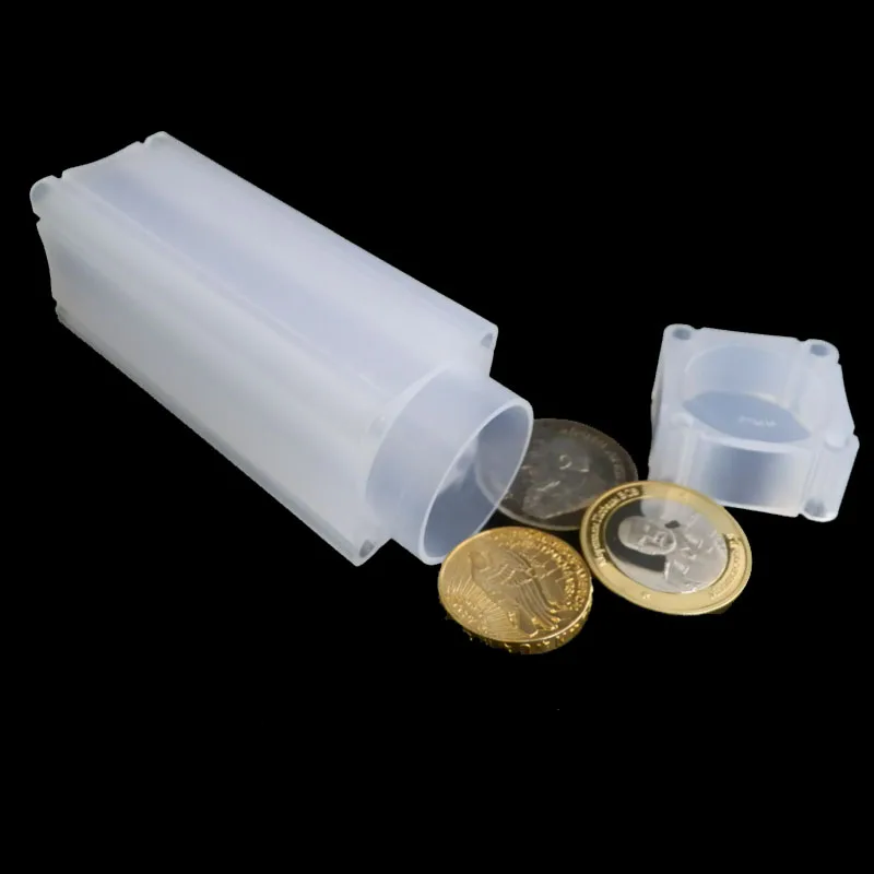 

PCCB coin tube Lot 5 pcs Storage box for coins PP plastic , direct for 19 20.5 22.5 25 27 or 30mm coins Free shipping