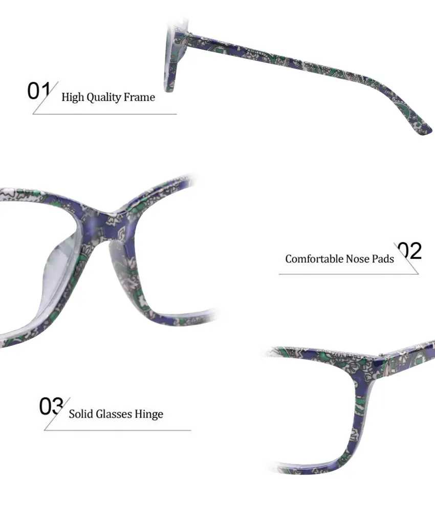 SOOLALA с цветочным принтом анти синий свет очки для чтения женщин защита компьютера весна шарнир очки для чтения для дальнозоркости