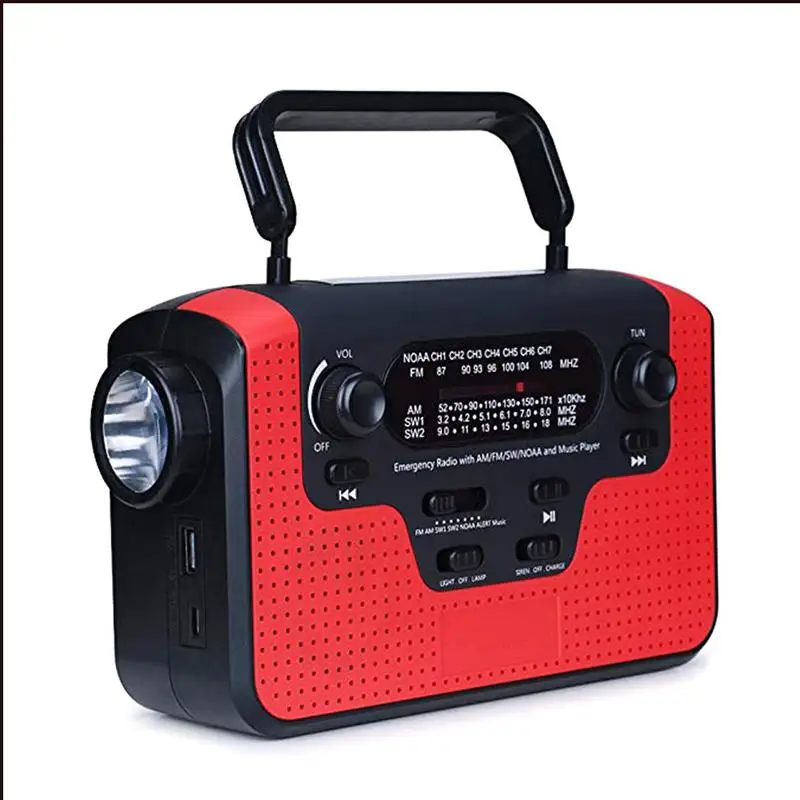 

Hot Outdoor AM/FM/SW Solar Radio Solar Hand Crank Powerful LED Flashlight Electric Torch Dynamo Bright Lamp Bluetooth TF Radio