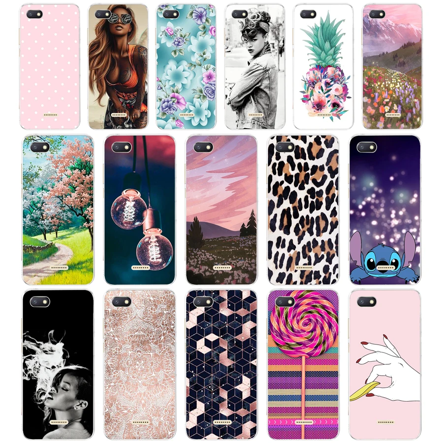 

6 Xiaomi Redmi 6A case silicone cover 5.45" TPU Cartoon case on for Xiaomi redmi 6a redmi6a coque fundas phone bumper housing