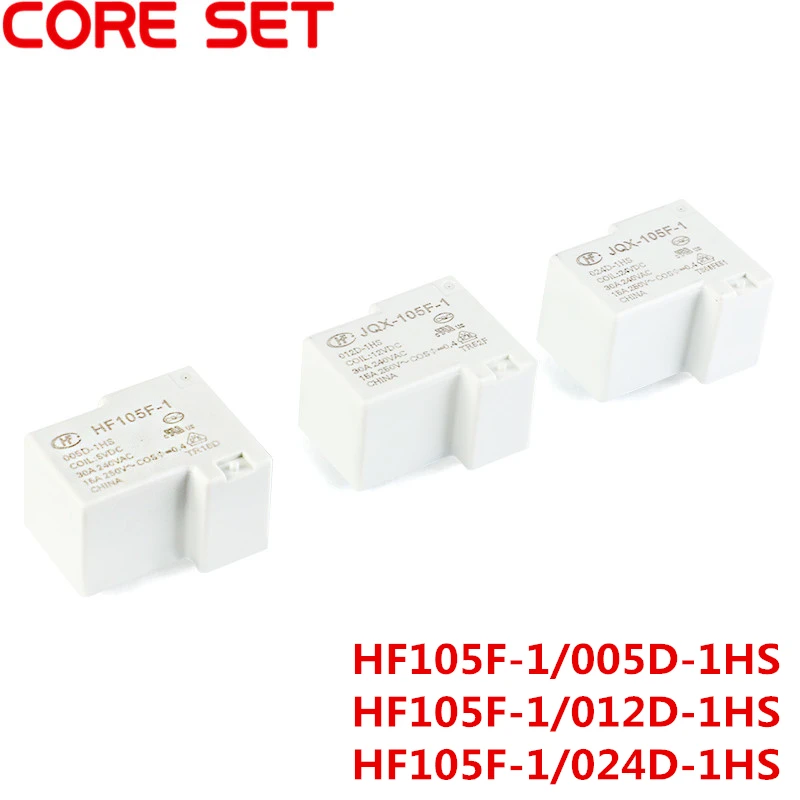 10PCS 12V relay 30A JQX-105F-1-012D-1HS HF105F-1-012D-1HS 4pin normally open