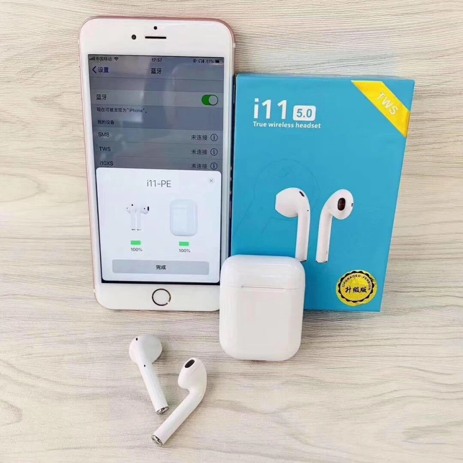 

Nenuka I11 Tws Bluetooth Earphone Wireless Earphone with new Bluetooth 5.0 Earbuds Touch Control Headset and best quality