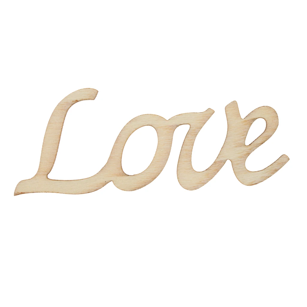 Love & Family Wooden Craft Wooden Pieces Card Making DIY Art Home Wall Decor