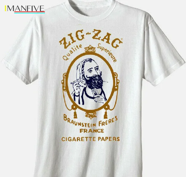 

Zig Zag Joint Cigarette Rolling Paper Weed Stoner Drugs Retro Vintage T Shirt T Shirt Summer Famous Clothing