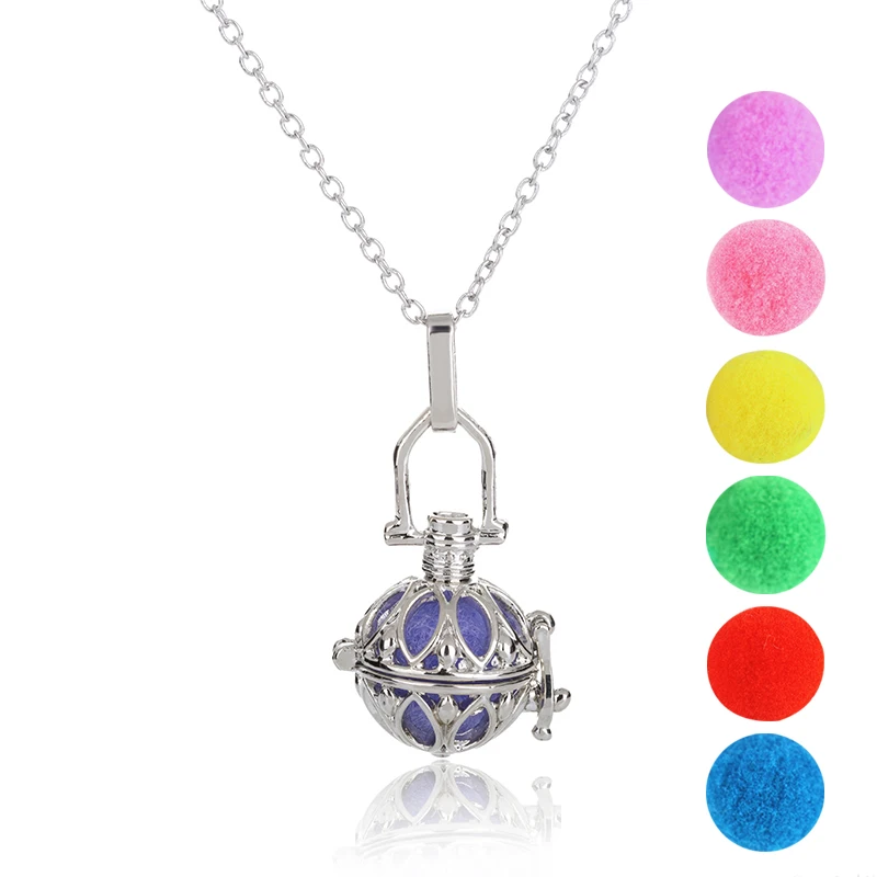 

Simple Fine Perfume Aroma Diffuser Pendant Necklace Women Jewelry Gifts Gold Silver Metal Essential Oils Diffuser Necklace