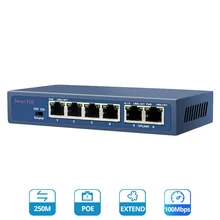 POE коммутатор 4CH Smart POE источник питания 802.3af Gigabit 100 Мбит/с 250 м передача питания через Ethernet для ip-камер